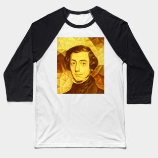 Alexis de Tocqueville Golden Portrait | Alexis de Tocqueville Artwork 9 Baseball T-Shirt